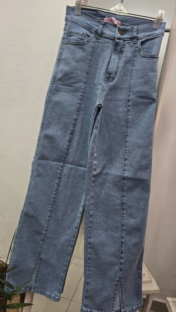 Wide Leg Elastizado con Tajo
